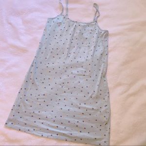 Sky blue, floral mini dress